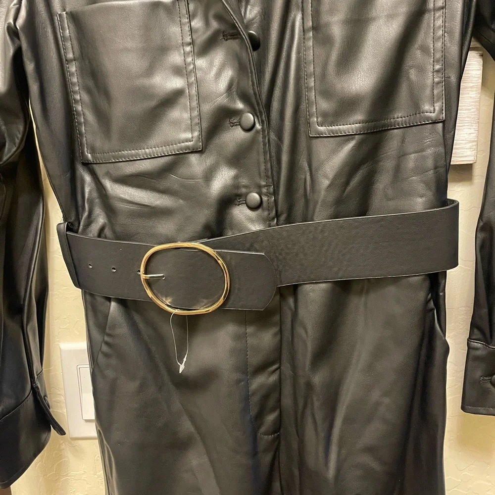 Zara Navy Belted Jumpsuit - Picture 8 of 10